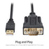 SIIG USB to Serial Adapter, USB 2.0 to RS-232 Male 9-pin DB9 Cable, 3.3ft, FTDI FT232 Chipset, for Windows & Mac
