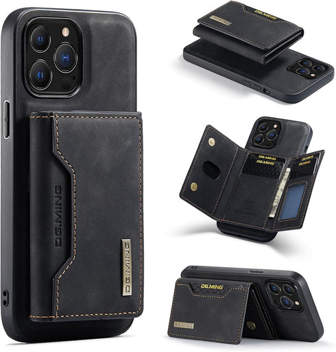 SZHAIYU 2 in 1 Detachable Back Cover for iPhone 13 Pro Max, Wallet Case with Card Holder, Slim Leather Pocket