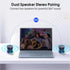 ZYHKON IPX5 5.3 8H Rotary Bluetooth Shower Speaker with RGB Lights, Waterproof Portable Speaker with Suction Cup, Deep