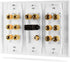 Fosmon HD8006 3-Gang 7.1 Surround Distribution Wall Plate for Home Theater, Gold Plated Copper