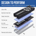 GRAUGEAR M.2 2280 SSD Heatsink with 20mm Cooling Fan, Copper Heat Pipe, Aluminum Plate-Fin Design, Thermal Pads Included