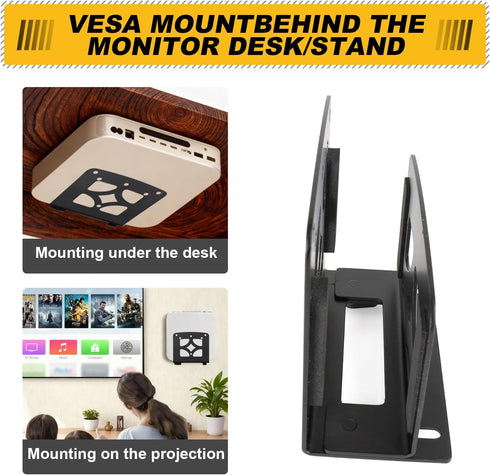GZQIUYI PS4, Adjustable Small Device Holder, Wall Mount or VESA Mount Streaming Media Player Stand for WII, Switch