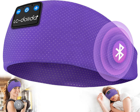 LC-dolida Sleep Headphones Bluetooth 5.4 - Wireless Headband Earphones for Sleeping, Sports, and Travel