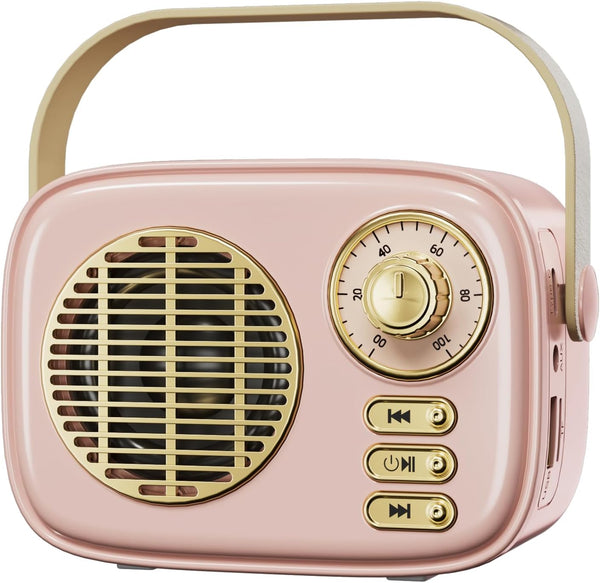 Dosmix Retro Bluetooth Speaker, Vintage Decor, Gifts for Women Men Teen Girls,Portable Wireless