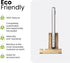 Premium Wood Vertical Laptop Stand - Adjustable Bamboo Holder for MacBook, Dell, HP, Space-Saving Desktop Organizer