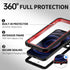 BEASTEK Waterproof Case for iPhone 12, FSN Series IP68 Magnetic Shockproof with Built-in Screen Protector, Red