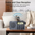 Portable AM/FM Radio, Small Pocket Radio with Bass Speaker, Long Battery Life, Support Micro SD Card and Record, Alarm