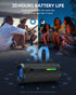 Portable Bluetooth Speaker, 24W Loud Stereo Sound, IPX7 Waterproof, RGB Lights, Up to 30H Playtime