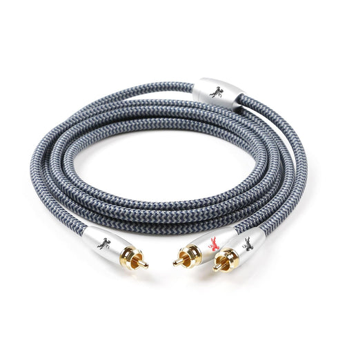 mpeto Premium 1RCA to 2RCA Audio Cable 1m (3.2ft) | 24K Gold-Plated