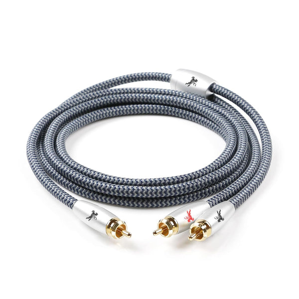 mpeto Premium 1RCA to 2RCA Audio Cable 1m (3.2ft) | 24K Gold-Plated