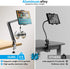 Jakeko 360 Adjustable Tablet Mount for Desk - Degree Rotating Base Tall Arm Holder Stand Swivel Flexible Clamp Soporte