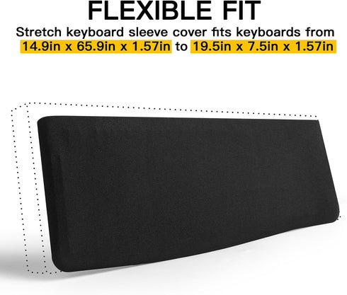 CaSZLUTION 75% 80% 96% 14.9" 5.9" 19.5" 7.5", Keyboard Dust Cover, Covers Most and Full Standard Size PC Keyboards