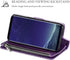 UEEBAI Wallet Case for Samsung Galaxy S10 Plus, PU Leather Magnetic Closure Handbag with Card Slots (Glitter Purple)