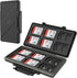 36 Slots Memory Card Case Holder, Water-Resistant Keeper Wallet for 12 SD SDHC SDXC + 24 TF MSD MicroSD MicroSDHC