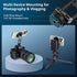 SMALLRIG 17/16/15, 5156 Magnetic Metal Phone Mount with Cold Shoe Mount, Adjustable Rotatable Phone Tripod Holder