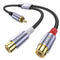 MOSWAG 1 Male to 2 Female RCA Splitter, RCA Y Splitter Cable