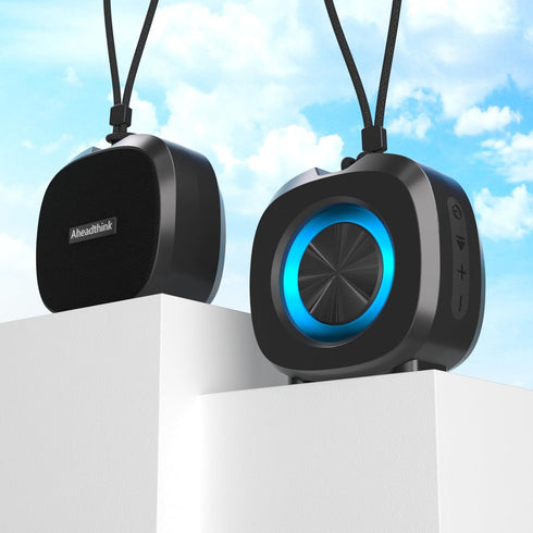 Portable Wireless Bluetooth Speaker, IPX5 Waterproof, Bluetooth5, RGB Color Lights, Loud Stereo Sound, TWS Pairing,