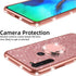Cute Girls Women Glitter TPU Slim Case for Moto G Stylus (2020) with Ring Stand Kickstand - Rose Gold