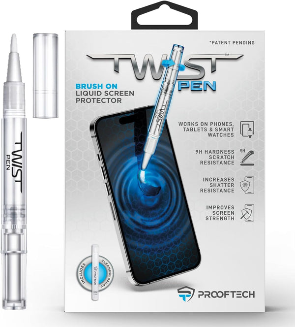 TWIST PEN Liquid Glass Screen Protector - Nano Protection for Phones, Tablets, Smart Watches - Scratch & Crack