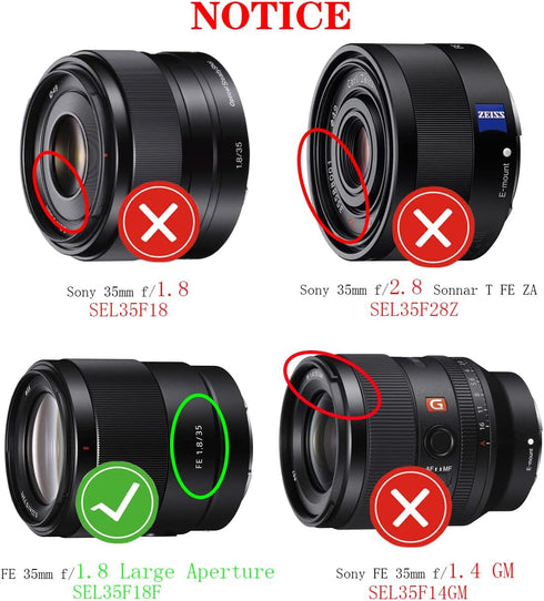 55mm Lens Cap Cover for Sigma 56mm f/1.4 DC DN, 18-50mm F2.8 DC DN, Sony FE 35mm F1.8, T* E 16-70mm f/4, 55mm Filter