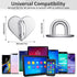 Moxweyeni 8 Pcs Cell Phone Finger Ring Adhesive Metal Phone Finger Grip Loop Stand Heart Grip Holder Charm Hook for DIY