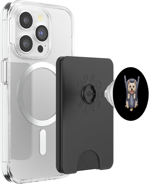 Yorkshire Terrier Puppy Lover PS Funny Yorkshire Terrier Puppy In A Baby Carrier. Dog Lover PopSockets PopWallet
