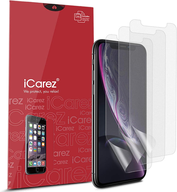 iCarez Anti-Glare Matte Screen Protector for iPhone 11 & XR, 6.1-Inch, 3-Pack