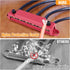 Mofeez Power Distribution Block Bus Bar, 6 x 3/8" Posts, 10 x #8 Screws, Max 48V 250A (Pair, Red & Black)
