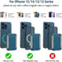 HiWe for MagSafe Wallet, Magnetic Card Holder for iPhone 15/14/13/12 Series, Slim Leather Wallet, RFID Blocking