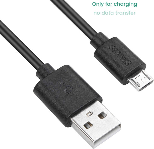 Smays 25 ft Extra Long Micro USB Cable for Wyze Cam & Nest Camera - Black Power Cord Replacement