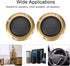 Zopsc 2PCS Protective Cover Shatter Resistant 2 inch Stereo Speaker Mesh Cover with Screws (Gold)