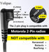 RDM2070D 2-Pin 2-wire Motorola Walkie Talkies Earpiece Surveillance Kit Compatible with CLS1410 CLS1110 CP200D GP300 GP2000 BPR40 Radio with Big PTT Mic Tansparent Acoustic Tube Headset