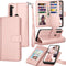 Tekcoo Wallet Case for Moto G Stylus 2020 - PU Leather ID Cash Credit Card Slots Holder, Rose Gold