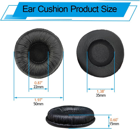Ear Cushions for Plantronics Headset, Replacement Ear Pads for HW251N, HW261N, HW510, HW520, Blackwire 3210, 3220,