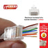 ITBEBE 50 Pieces RJ45 Cat6 Pass Through Connectors - Gold Plated Transparent Ethernet Insert Crimp Connector for 24 AWG