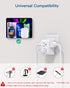 2 Pack European Travel Plug Adapter, One Beat International Power Adapter with 3 Outlets, 3 USB Ports for Europe Travel