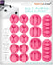 PERFORMORE 16 Pack Cable Clips, Pink Self-Adhesive Cord Organizers for Home, Office, Car, and Desk Management