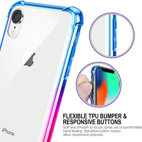 Salawat Compatible iPhone Xr Case - Clear Cute Anti Scratch Slim Phone Case Cover for iPhone Xr 6.1inch 2018