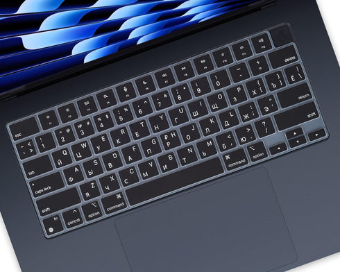 CASEDAO Russian Language Keyboard Cover Skin for 2026-2022 MacBook Air 15.3 inch A3448