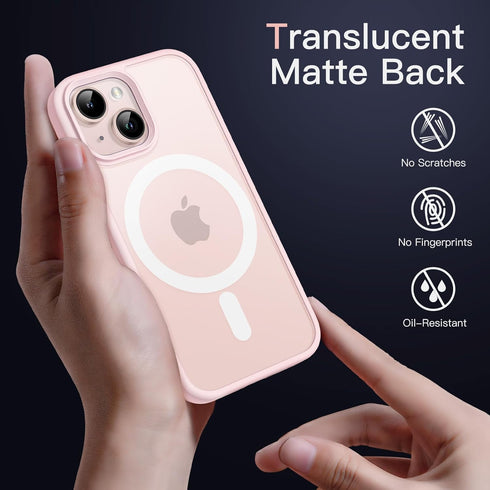 JETech Magnetic Case for iPhone 13 Mini 5.4-Inch, Compatible with MagSafe, Slim Shockproof Translucent Matte Phone Cover