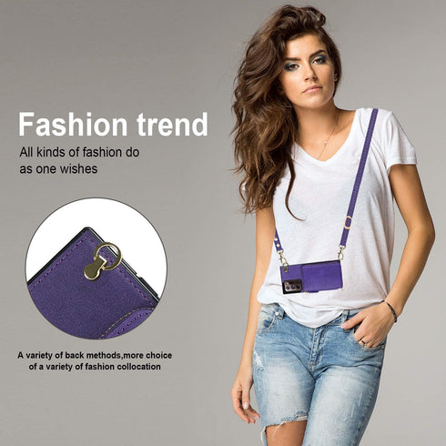 Asuwish Samsung Galaxy Note 20 Ultra 5G Wallet Case, Leather Cover with Zipper Slot, Screen Protector, Purple.