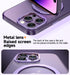 MAGIC JOHN Magnetic Case for iPhone 14 Pro, Compatible with Magsafe, Military Grade Shockproof, Purple