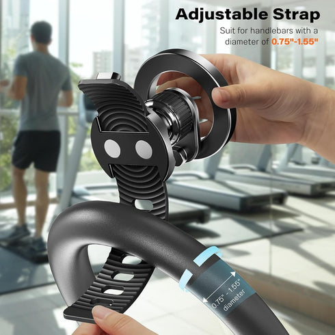 A2C Phone Holder for Peloton Bike, Stroller Phone Holder with Strong Magnets, Rotatable & Foldable Magnetic Phone Mount