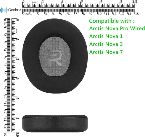 Geekria Sport Cooling-Gel Replacement Ear Pads for SteelSeries Arctis Nova Pro Wired, Arctis Nova 1, 3, 7 Headset