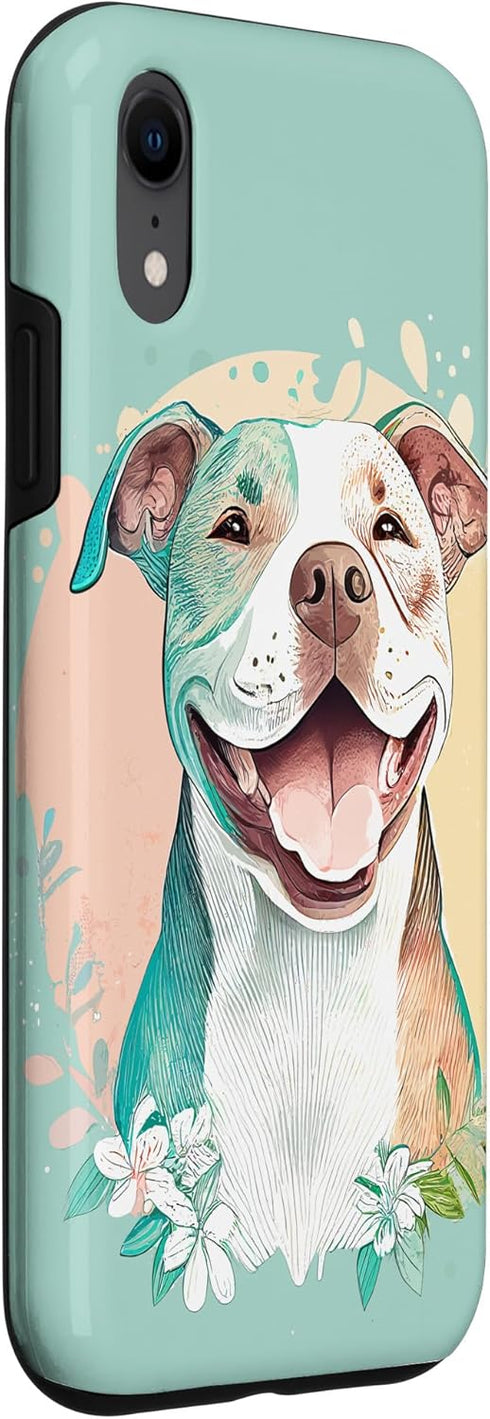 iPhone XR Pit Bull Mom Dog Lover Colorful Artistic Case for Women