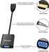HDMI to VGA Adapter, Uni-Directional Gold-Plated (Male to Female) for Computer, Laptop, Monitor, Projector, Black