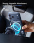 Spigen Qi2 15W Dimmed 17e, 17 17 17 16 15 14 13 12 Essential MagFit Ultra-Thin MagSafe Car Mount Charger with Airboost