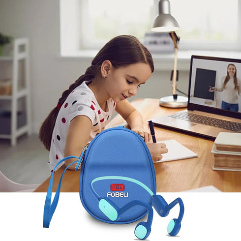 Hard Carrying Case Compatible with Mehomeli Kids Bluetooth 5.2 Air Conduction Open Ear Headphones