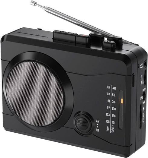 Mersoco Cassette Player Recorder, Portable Retro Tape Player Audio Recording, AM/FM Radio, Tape
