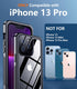 Designed for iPhone 13 Pro Case - Waterproof Full Body Shockproof Phone Cover with Built-in Screen Protector (Black)